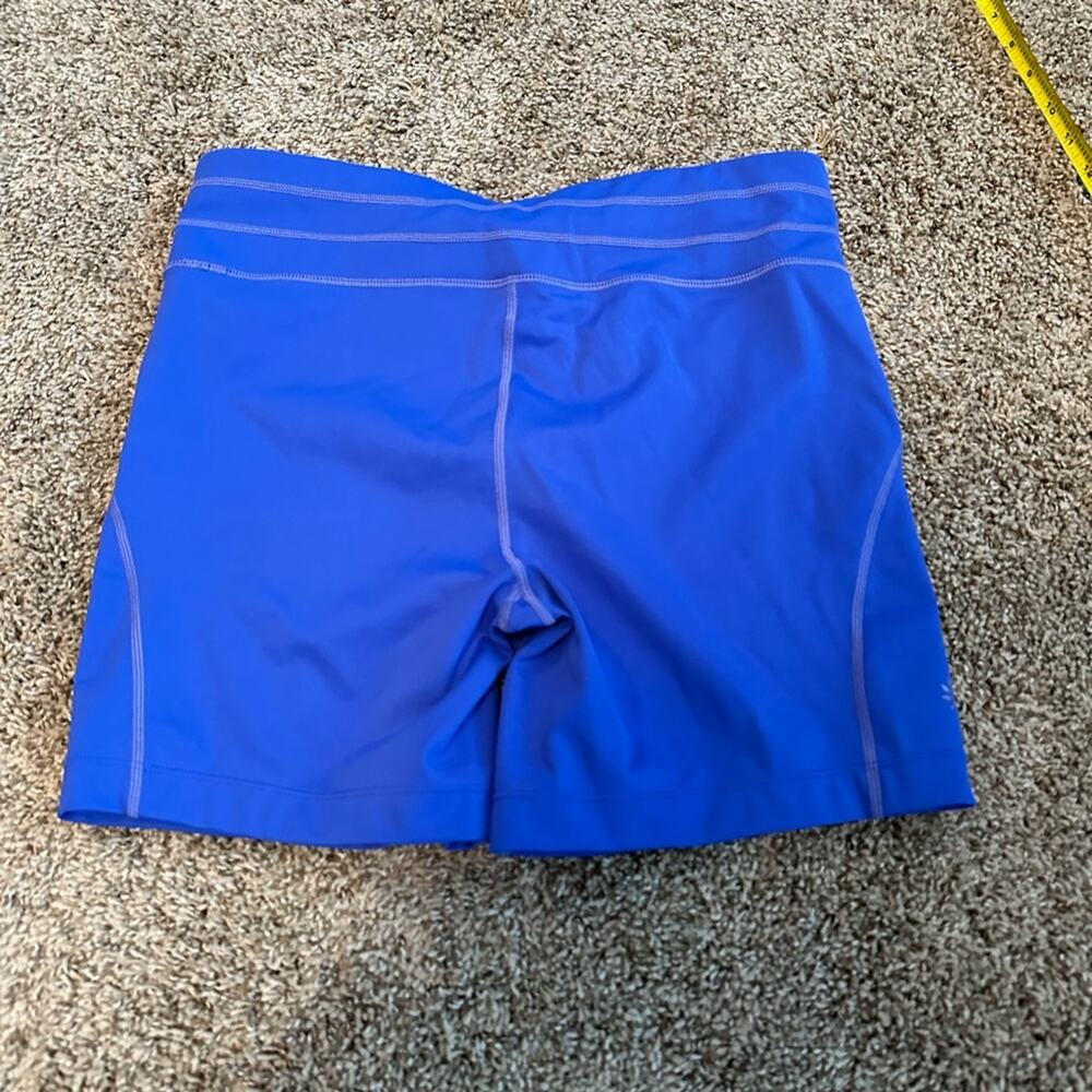 Athleta Women's Blue Athletic Shorts Siz Large Tall - Picture 6 of 8